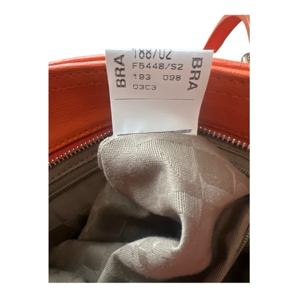 Furla Orange Large Leather Handbag Adjustable Straps - Picture 9 of 10